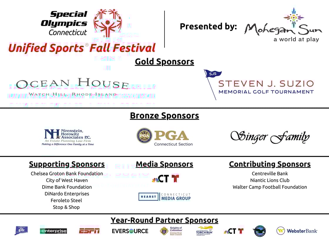 Unified Sports Fall Festival sponsors list