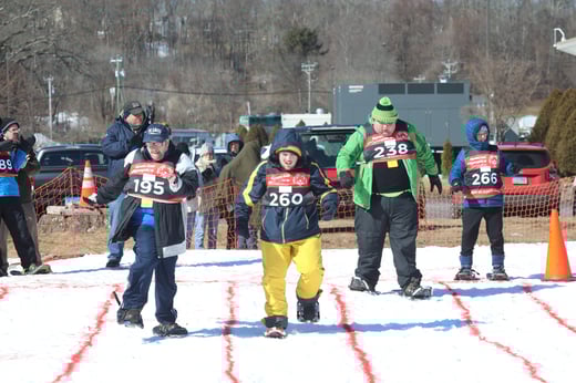 Snowshoeing head on WG25